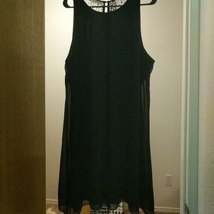 Black Lace Detail Dress